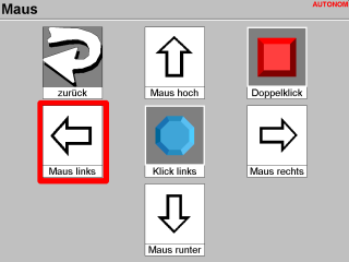 AUTONOM-Menue zur PC Steuerung