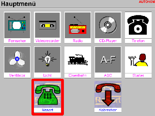 AUTONOM-Menue zur Tele-Hilfe