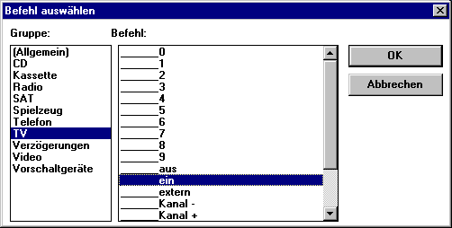 Dialogfeld Befehl auswhlen