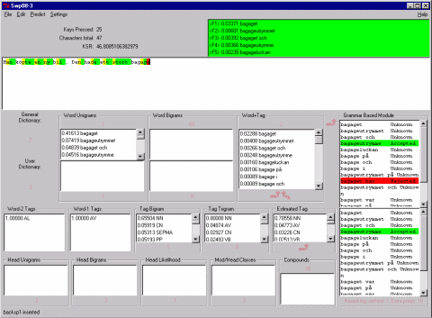 Screenshot of the SWP