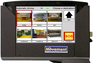 MOVEMENT User Interface mit Fahrzielen fr automatisches Fahren